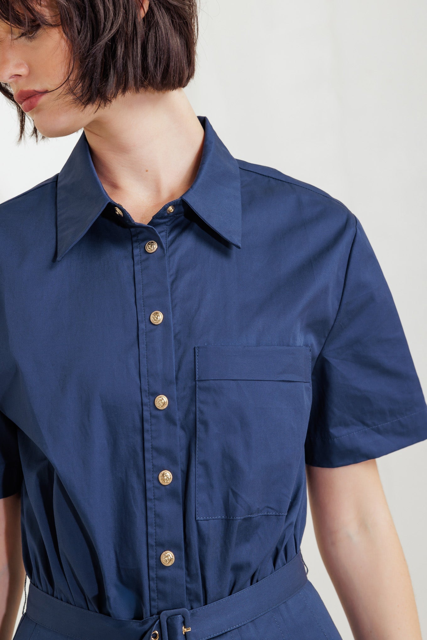 CINCHED COUTURE WOVEN MIDI DRESS Flying Tomato